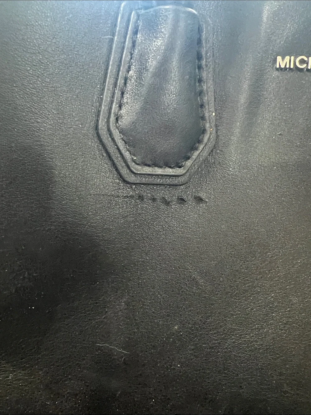 Michael Kors Black Studded Leather Tote Bag